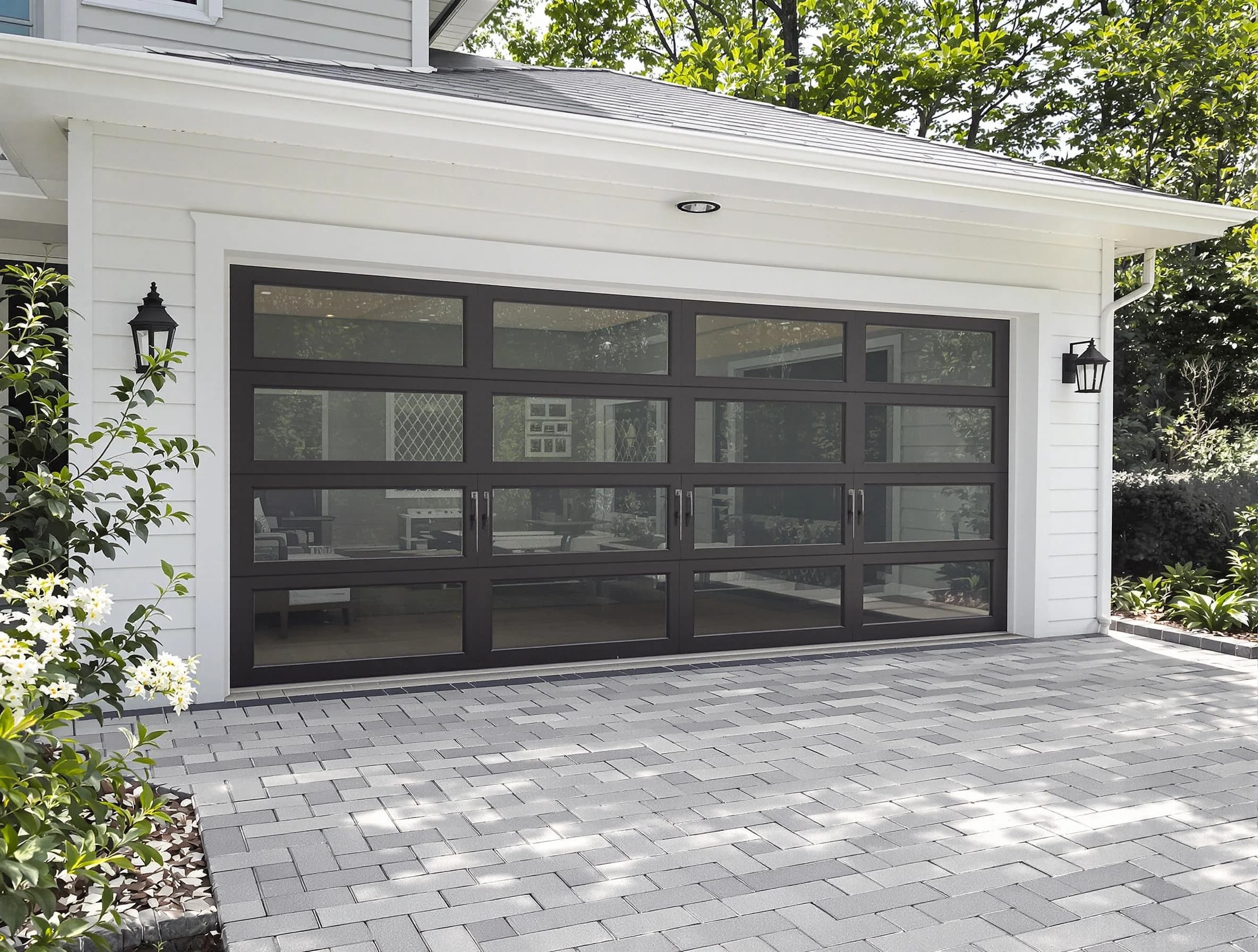 Dracut Garage Door Repair design specialist presenting custom garage door options to Dracut homeowner