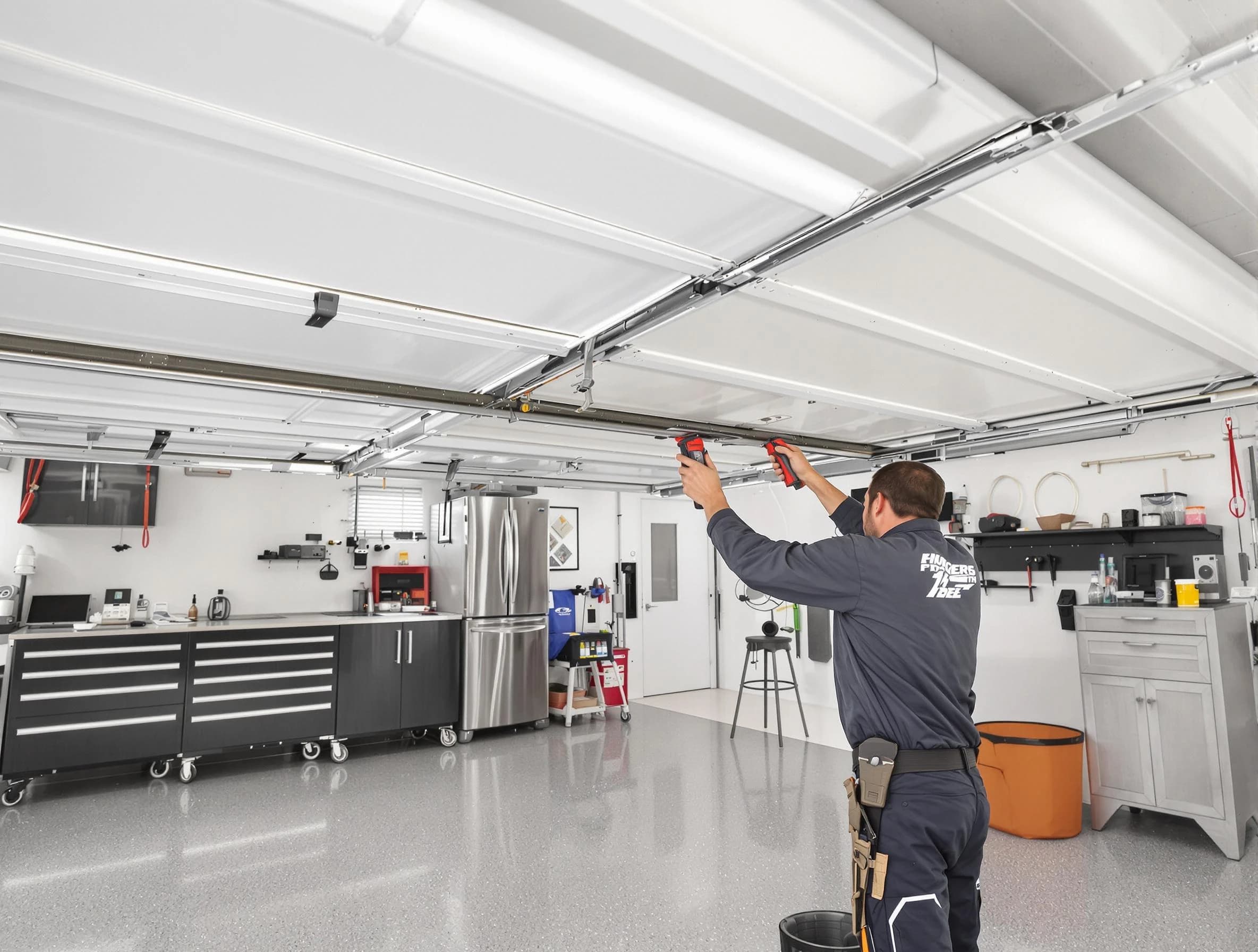 Overhead garage door repair service by Dracut Garage Door Repair in Dracut
