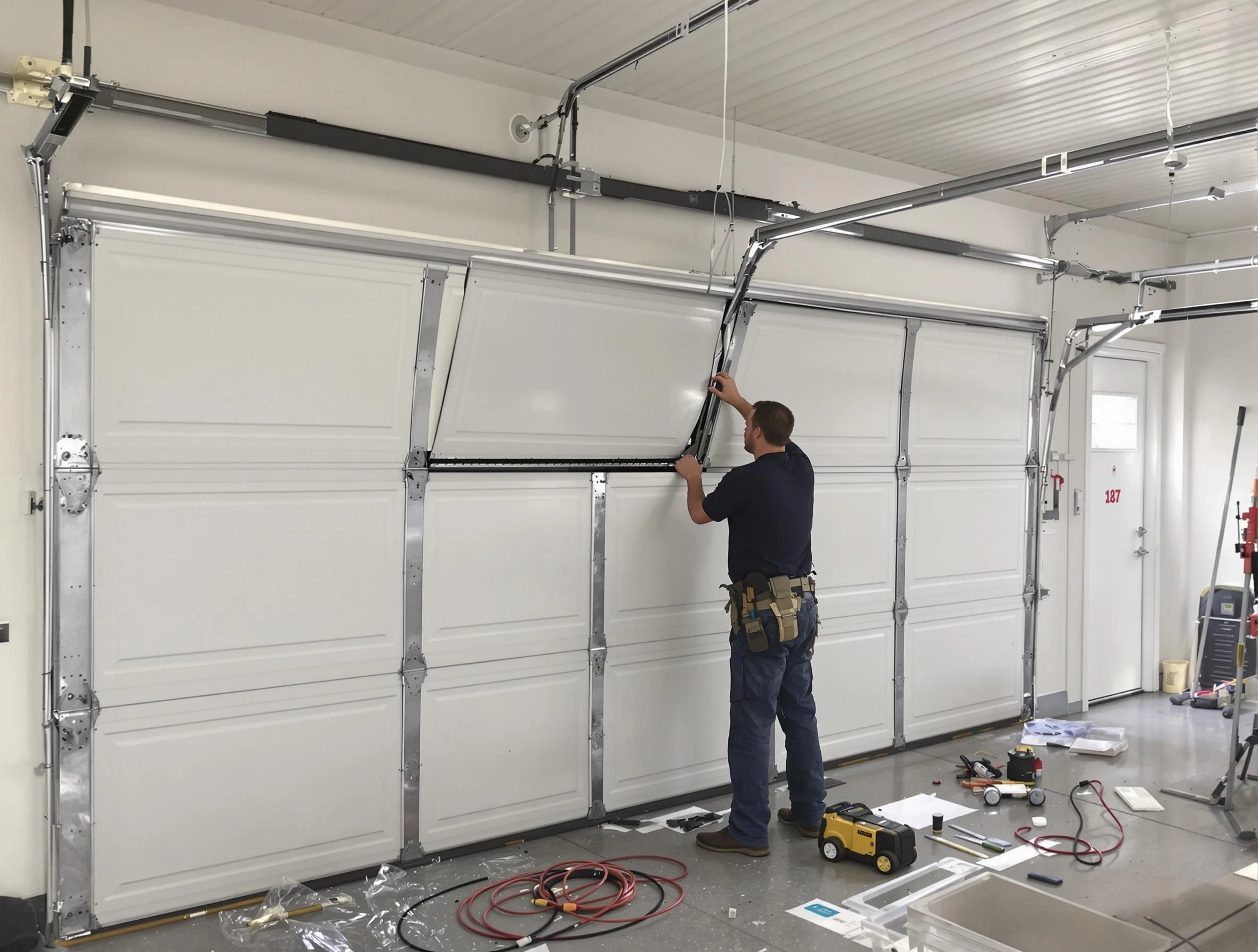 Garage Door Section Replacement in Dracut