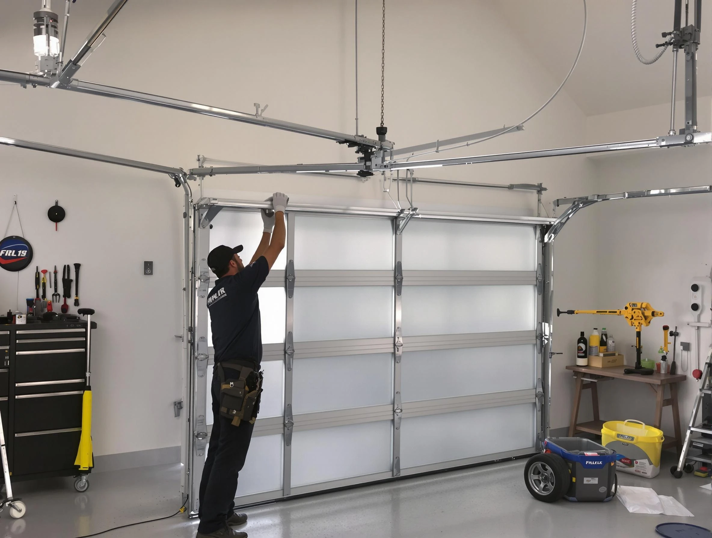 Dracut Garage Door Repair certified team performing precision garage door installation in Dracut