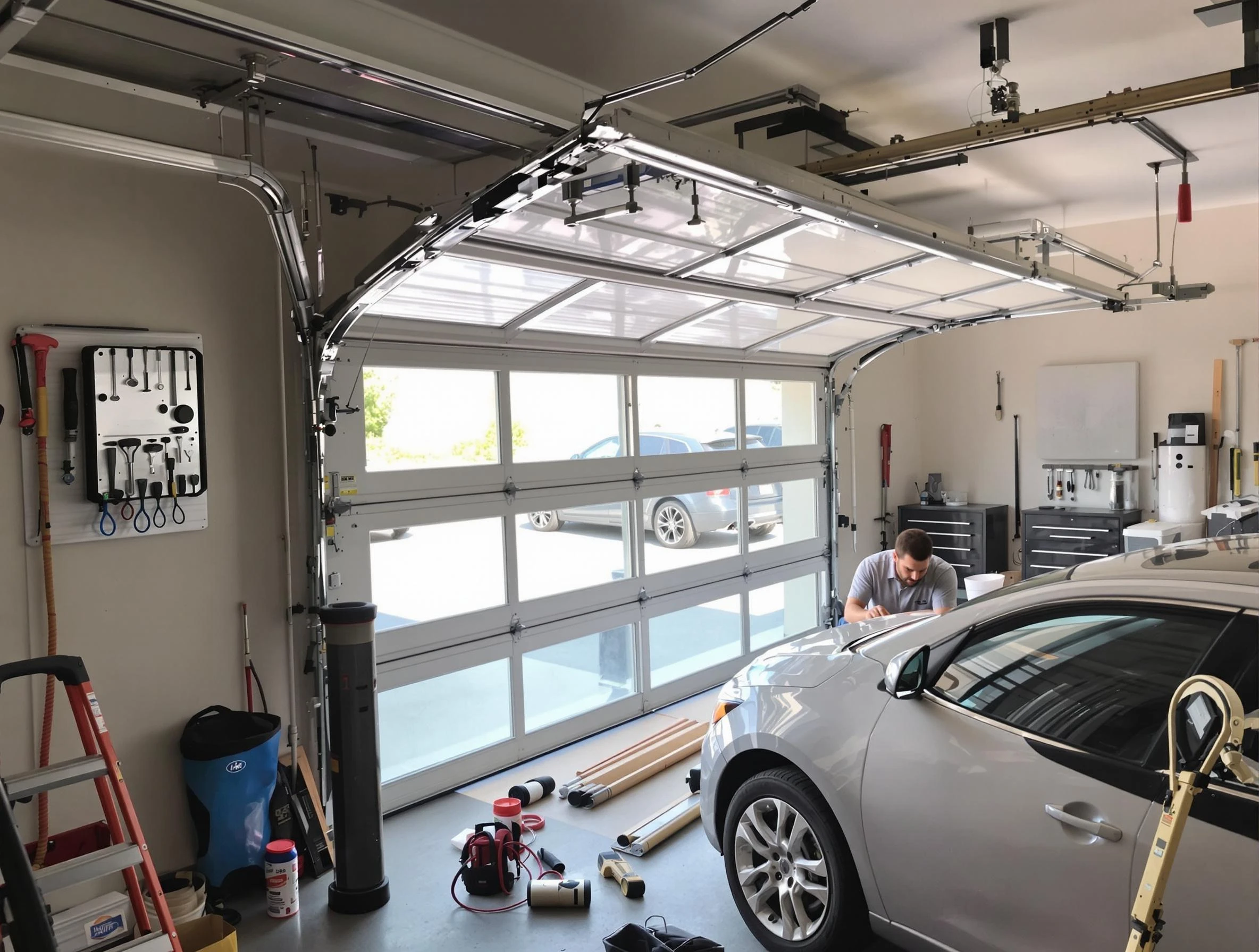 Garage door noise reduction service by Dracut Garage Door Repair in Dracut
